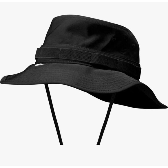 NWT Nike Unisex Dri-FIT Bucket Hat Black Hats Cap Size M/L - Picture 2 of 8